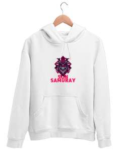 Son samuray Beyaz Unisex Kapşonlu Sweatshirt