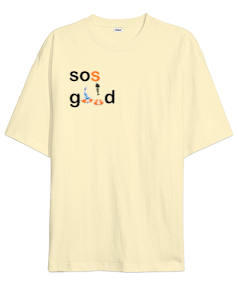 SOs GOOD | fish ön-arka çift baskılı Oversize Unisex Tişört