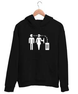 Söylediklerini Dinleme - Bla Bla - Komik Siyah Unisex Kapşonlu Sweatshirt