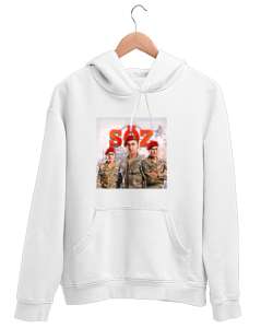 Söz Dizisi Sevilen Karakterler Beyaz Unisex Kapşonlu Sweatshirt