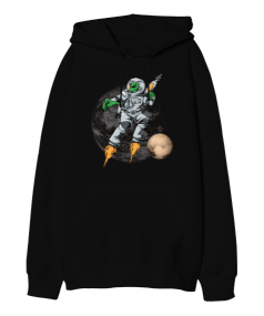 Space Aliens Oversize Unisex Kapüşonlu Sweatshirt