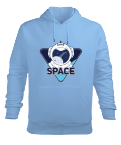 SPACE baskılı kapşollu sweatshirt Erkek Kapüşonlu Hoodie Sweatshirt