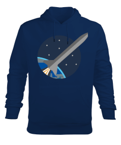 Space Erkek Kapüşonlu Hoodie Sweatshirt