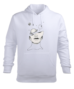 Spaceing Face Erkek Kapüşonlu Hoodie Sweatshirt