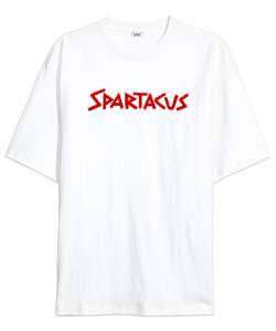 Spartacus Beyaz Oversize Unisex Tişört