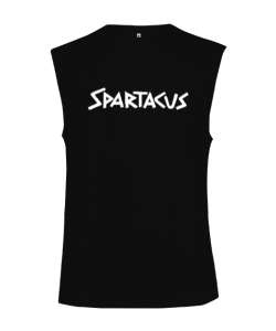 Spartacus V2 Siyah Kesik Kol Unisex Tişört