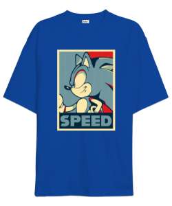 Speed Saks Mavi Oversize Unisex Tişört