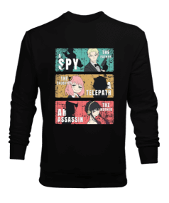 Spy x Family Anime Tasarım Baskılı Erkek Sweatshirt