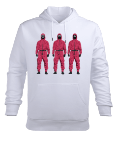 Squid Game - OneArtTasarım Erkek Kapüşonlu Hoodie Sweatshirt