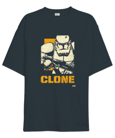 Star Wars Clone Wars Tasarım Baskılı Füme Oversize Unisex Tişört