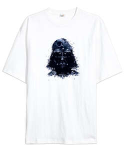 Star Wars Darth Wader Beyaz Oversize Unisex Tişört