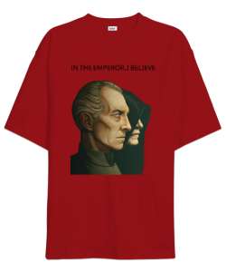 star wars moff tarkin propaganda Kırmızı Oversize Unisex Tişört