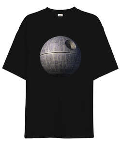 Star Wars Ölüm Gezegeni Siyah Oversize Unisex Tişört