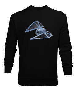 Star Wars Spaceship Siyah Erkek Sweatshirt