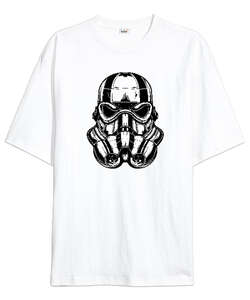 Star Wars Stormtrooper Blu V2 Beyaz Oversize Unisex Tişört