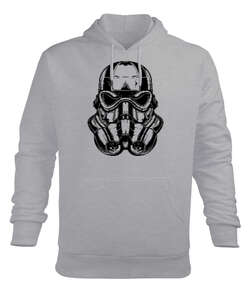 Star Wars Stormtrooper Blu V2 Gri Erkek Kapüşonlu Hoodie Sweatshirt