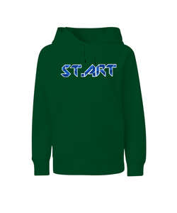 St.art Tasarım Kids Çimen Yeşili Çocuk Unisex Hoodie Kapüşonlu