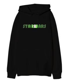 starwars tasarımlı Oversize Unisex Kapüşonlu Sweatshirt