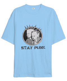 Stay Punk Rock Tasarım Oversize Unisex Tişört