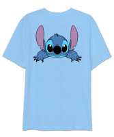 Stitch Disney Buz Mavisi Oversize Unisex Tişört - Thumbnail