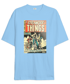 Stranger Things Tasarım Baskılı Oversize Unisex Tişört