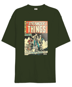 Stranger Things Tasarım Baskılı Oversize Unisex Tişört