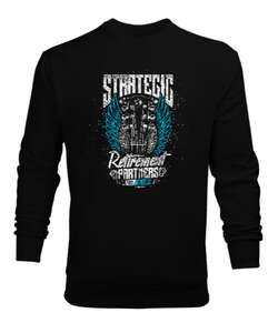 Strategic Siyah Erkek Sweatshirt