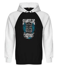 Strategic Siyah/Beyaz Orjinal Reglan Hoodie Unisex Sweatshirt