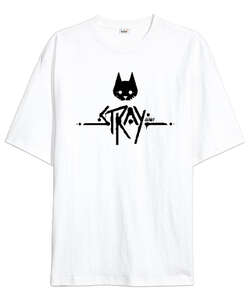 Stray Cat Beyaz Oversize Unisex Tişört