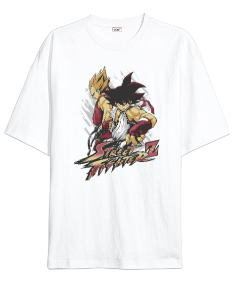 Tisho - Street Fighter Z Beyaz Oversize Unisex Tişört