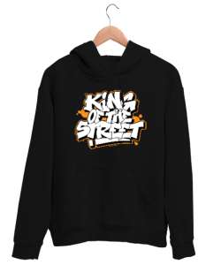 Street King - Sokakların Kralı Siyah Unisex Kapşonlu Sweatshirt