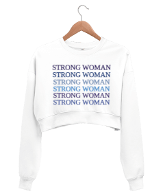 STRONG WOMAN Kadın Crop Sweatshirt