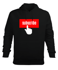 Subscribe Erkek Kapüşonlu Hoodie Sweatshirt