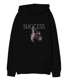 SUCCESS Oversize Unisex Kapüşonlu Sweatshirt