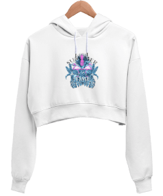 Summer baskılı Kadın Crop Hoodie Kapüşonlu Sweatshirt