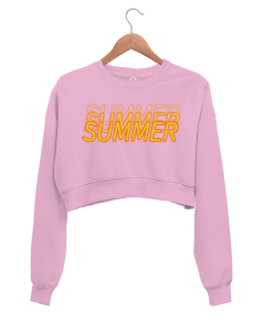 SUMMER yaz serisi 3 Kadın Crop Sweatshirt