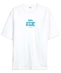 Sun Beyaz Oversize Unisex Tişört