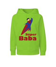 Süper baba baskılı erkek Çocuk Unisex Hoodie Kapüşonlu