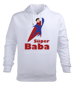 süper baba Erkek Kapüşonlu Hoodie Sweatshirt