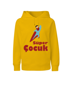 Süper çocuk baskılı erkek Çocuk Unisex Hoodie Kapüşonlu