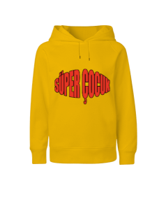 Süper çocuk baskılı erkek Çocuk Unisex Hoodie Kapüşonlu