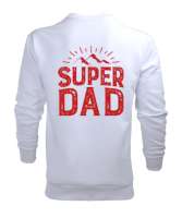 super dad Beyaz Erkek Sweatshirt - Thumbnail