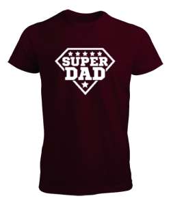 Super Dad - Süper Baba Bordo Erkek Tişört