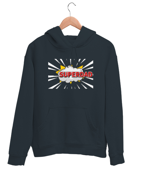 Tisho - Super Dad - Süper Baba Füme Unisex Kapşonlu Sweatshirt