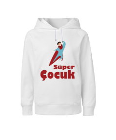 Süper Erkek Çocuk Çocuk Unisex Hoodie Kapüşonlu