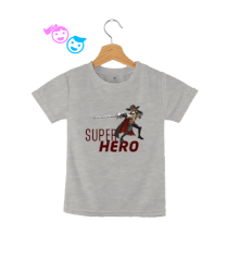 Super Hero Gri Çocuk Unisex