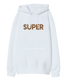 Süper Oversize Unisex Kapüşonlu Sweatshirt