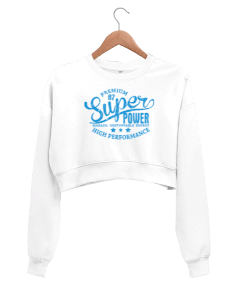 SUPER POWER 87 Kadın Crop Sweatshirt