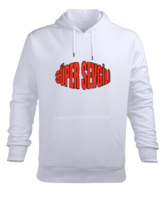 Süper sevgili Erkek Kapüşonlu Hoodie Sweatshirt