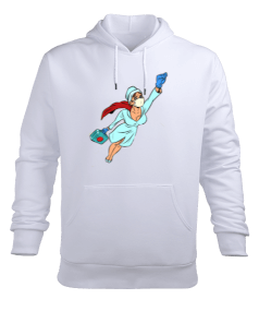 SuperMaskWoman Erkek Kapüşonlu Hoodie Sweatshirt